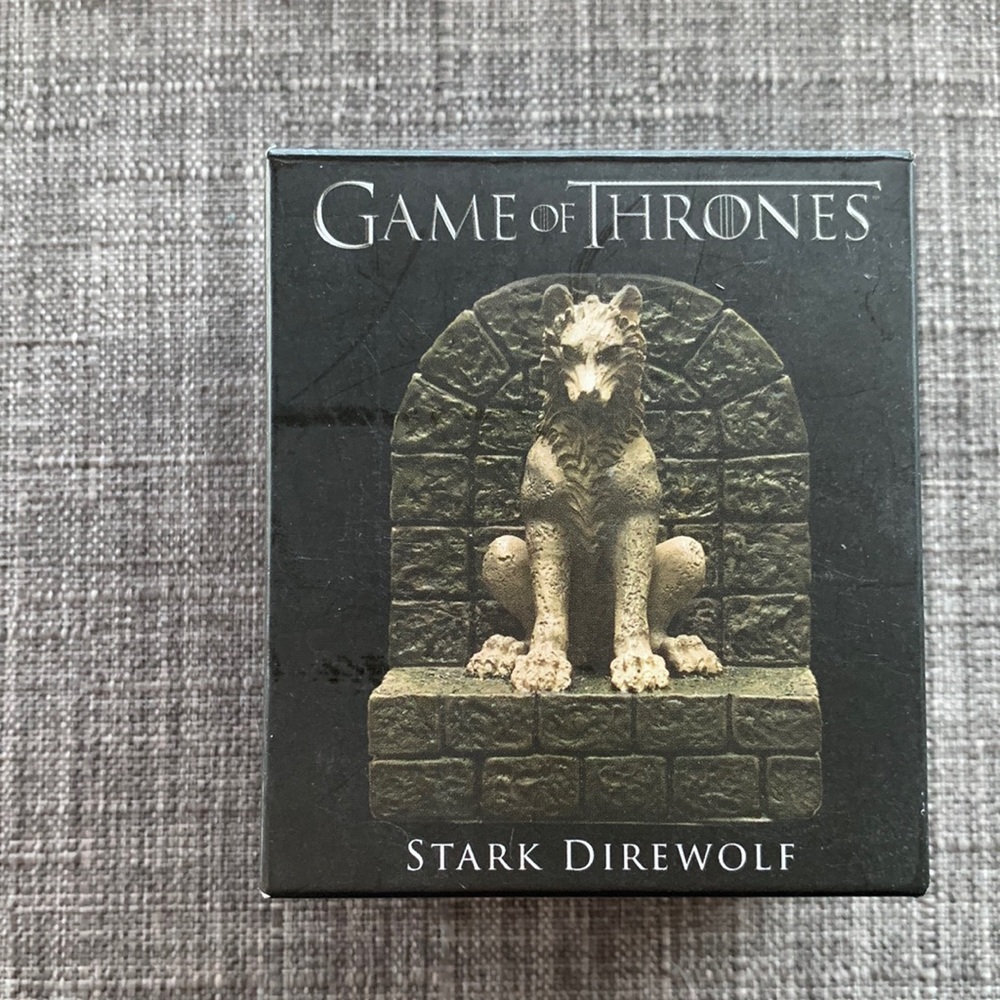 Game of Thrones - Stark Direwolf mini statue - 3” - complete